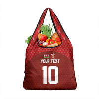 Custom Wales Rugby-The Three Feathers Grocery Bag Go Champions