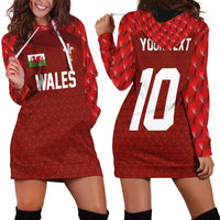 Custom Wales Rugby-The Three Feathers Hoodie Dress Go Champions