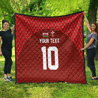 Custom Wales Rugby-The Three Feathers Quilt Go Champions