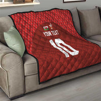Custom Wales Rugby-The Three Feathers Quilt Go Champions