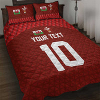 Custom Wales Rugby-The Three Feathers Quilt Bed Set Go Champions