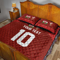 Custom Wales Rugby-The Three Feathers Quilt Bed Set Go Champions