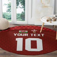 Custom Wales Rugby-The Three Feathers Round Carpet Go Champions