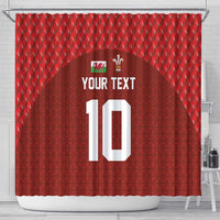 Custom Wales Rugby-The Three Feathers Shower Curtain Go Champions