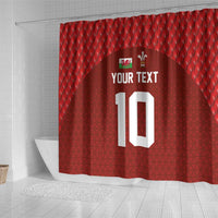 Custom Wales Rugby-The Three Feathers Shower Curtain Go Champions