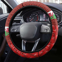 Wales Rugby-The Three Feathers Steering Wheel Cover Go Champions