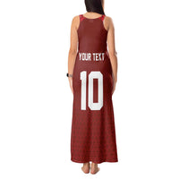 Custom Wales Rugby-The Three Feathers Tank Maxi Dress Go Champions