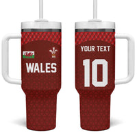Custom Wales Rugby-The Three Feathers Tumbler With Handle Go Champions