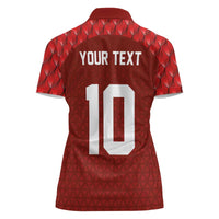 Custom Wales Rugby-The Three Feathers Women Polo Shirt Go Champions