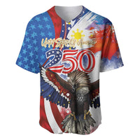 Philippines and United States Semiquincentennial Baseball Jersey Eagle and National Flag Style