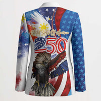 Philippines and United States Semiquincentennial Blazer Eagle and National Flag Style