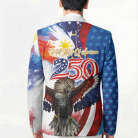 Philippines and United States Semiquincentennial Blazer Eagle and National Flag Style