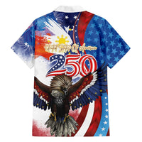 Philippines and United States Semiquincentennial Hawaiian Shirt Eagle and National Flag Style