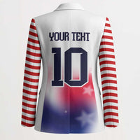 Custom United States Soccer Blazer American Flag Sporty Style