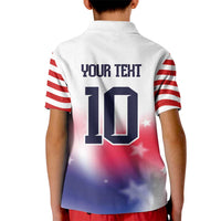 Custom United States Soccer Kid Polo Shirt American Flag Sporty Style