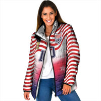 Custom United States Soccer Padded Jacket American Flag Sporty Style