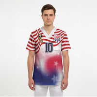 Custom United States Soccer Scrub Top American Flag Sporty Style
