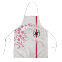 Japan National Football Apron Cherry Blossom Sakura Wave Traditional Graphic Art