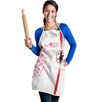 Japan National Football Apron Cherry Blossom Sakura Wave Traditional Graphic Art