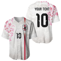 Custom Japan National Football Baseball Jersey Cherry Blossom Sakura Wave Traditional Graphic Art