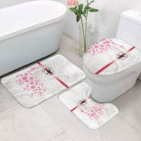 Japan National Football Bathroom Set Cherry Blossom Sakura Wave Traditional Graphic Art