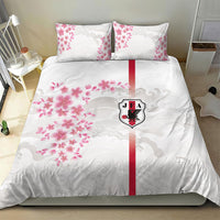 Japan National Football Bedding Set Cherry Blossom Sakura Wave Traditional Graphic Art