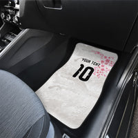 Custom Japan National Football Car Mats Cherry Blossom Sakura Wave Traditional Graphic Art