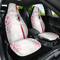 Japan National Football Car Seat Cover Cherry Blossom Sakura Wave Traditional Graphic Art