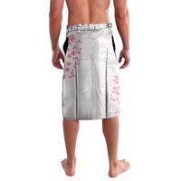 Custom Japan National Football Lavalava Cherry Blossom Sakura Wave Traditional Graphic Art