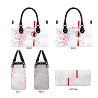 Japan National Football Leather Bag Cherry Blossom Sakura Wave Traditional Graphic Art