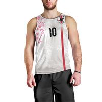 Custom Japan National Football Men Tank Top Cherry Blossom Sakura Wave Traditional Graphic Art