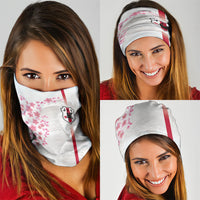 Japan National Football Neck Gaiter Cherry Blossom Sakura Wave Traditional Graphic Art