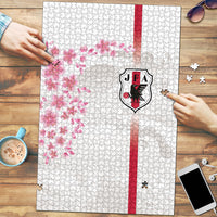 Japan National Football Puzzle Cherry Blossom Sakura Wave Traditional Graphic Art
