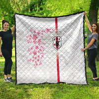 Japan National Football Quilt Cherry Blossom Sakura Wave Traditional Graphic Art