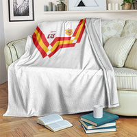 Custom Spain National Football Blanket Geometric Flag Stripe Pattern Retro Graphic Concept