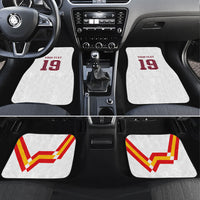 Custom Spain National Football Car Mats Geometric Flag Stripe Pattern Retro Graphic Concept