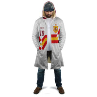 Custom Spain National Football Cloak Geometric Flag Stripe Pattern Retro Graphic Concept