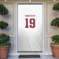 Custom Spain National Football Door Cover Geometric Flag Stripe Pattern Retro Graphic Concept