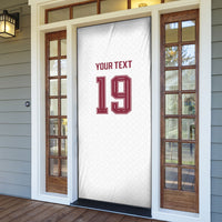 Custom Spain National Football Door Cover Geometric Flag Stripe Pattern Retro Graphic Concept