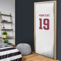 Custom Spain National Football Door Cover Geometric Flag Stripe Pattern Retro Graphic Concept