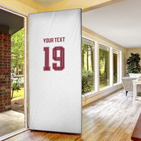 Custom Spain National Football Door Cover Geometric Flag Stripe Pattern Retro Graphic Concept