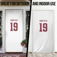 Custom Spain National Football Door Cover Geometric Flag Stripe Pattern Retro Graphic Concept