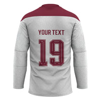 Custom Spain National Football Hockey Jersey Geometric Flag Stripe Pattern Retro Graphic Concept