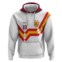 Custom Spain National Football Hoodie Geometric Flag Stripe Pattern Retro Graphic Concept