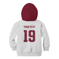 Custom Spain National Football Kid Hoodie Geometric Flag Stripe Pattern Retro Graphic Concept