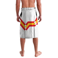 Custom Spain National Football Lavalava Geometric Flag Stripe Pattern Retro Graphic Concept