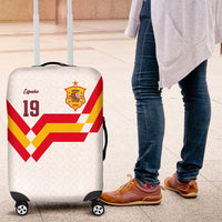 Custom Spain National Football Luggage Cover Geometric Flag Stripe Pattern Retro Graphic Concept