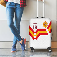 Custom Spain National Football Luggage Cover Geometric Flag Stripe Pattern Retro Graphic Concept