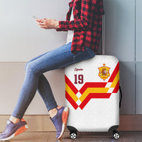 Custom Spain National Football Luggage Cover Geometric Flag Stripe Pattern Retro Graphic Concept
