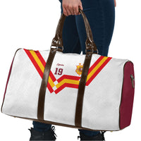 Custom Spain National Football Travel Bag Geometric Flag Stripe Pattern Retro Graphic Concept